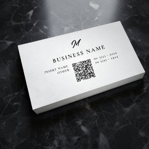 Professionell Elegant Monogram QrCode-Affärskort Visitkort