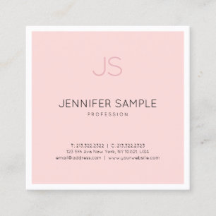 Professionell Elegant Monogram Sleek Design Luxury Fyrkantigt Visitkort