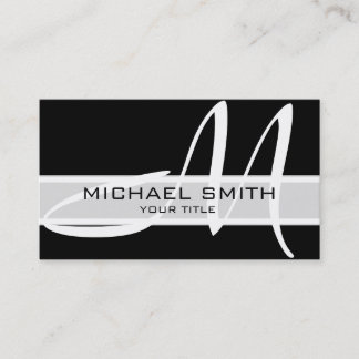 Professionell Elegant Monogram Visitkort