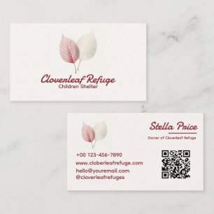 Professionell Elegant Natur Rosa Beige Care enkel  Visitkort