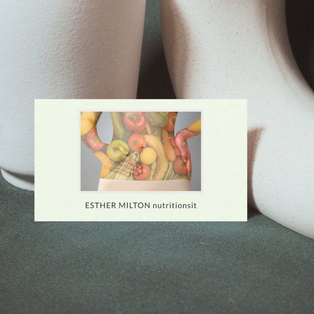 Professionell Elegant Nutritionist Diet Health Visitkort (Skapare uppladdad)
