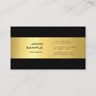 Professionell Elegant Plain Guld Se svart Modern Visitkort