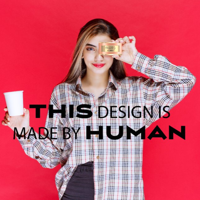 Professionell Elegant QR-Logotyp för QR-kod, Guld, Visitkort (Professional Elegant Gold QR Code Logo Coral Business Card)