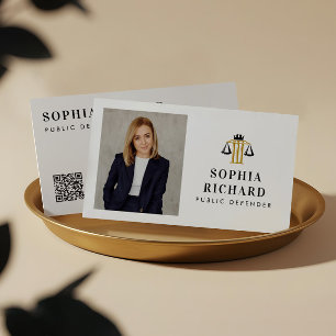 Professionell Elegant Rättvisa Våg Juristbyrå Foto Visitkort