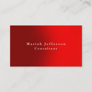 Professionell Elegant Red Minimalist Modern Visitkort