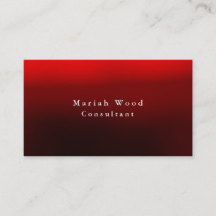 Professionell Elegant Red White Minimalist Modern Visitkort