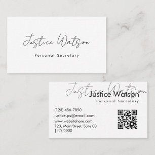 Professionell Elegant Rengör typografi Modern Slee Visitkort
