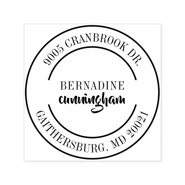 Professionell elegant returadress självfärgande stämpel (Design)