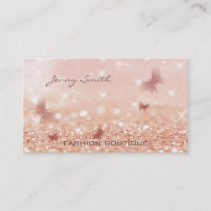 Professionell elegant ro guld bokeh butterfly visitkort