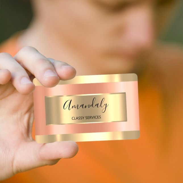Professionell Elegant Ro Guld, KONSULTERANDE Blogg Visitkort (Professional Elegant Rose Gold CONSULTING Blogger Business Card)