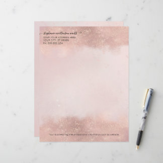 Professionell Elegant Ro Small Business Guld Brevhuvud