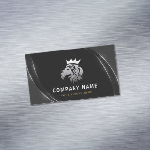 Professionell Elegant Silver Lejon Logotyp Magnetiska Visitkort