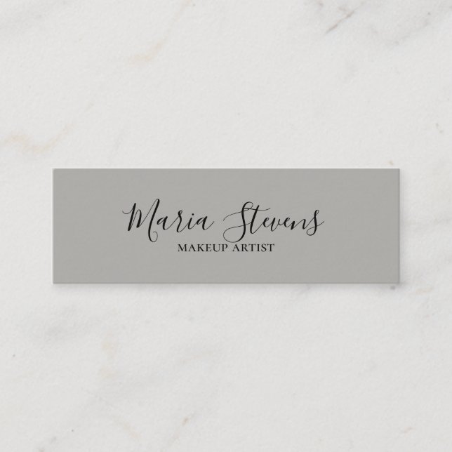 Professionell Elegant Silver Mini Visitkort (Framsida)