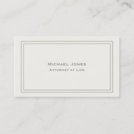 Professionell Elegant Simple Plain Attorney Cream Visitkort