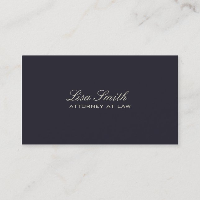 Professionell Elegant Simple Plain Attorney Groon Visitkort (Framsida)