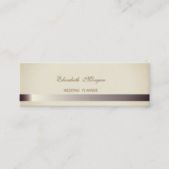 Professionell Elegant Stilfull Glittrig Mini Visitkort (Framsida)