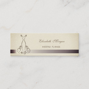 Professionell Elegant Stilren Glittrig Klänning Mini Visitkort