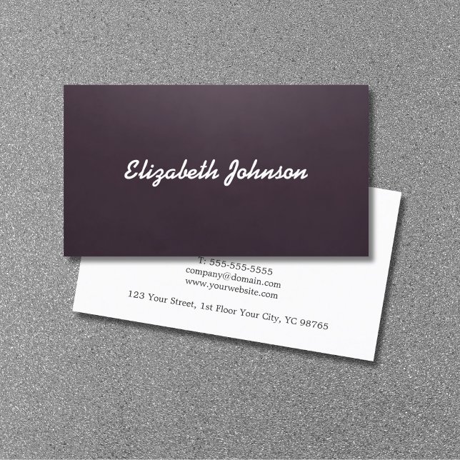 Professionell Elegant Struktur Lila Consultant Visitkort (Skapare uppladdad)