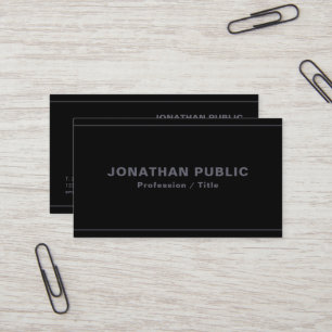 Professionell Elegant Template Black & Anthracite Visitkort