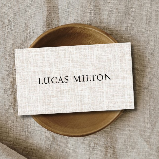 Professionell Elegant Textur Beige Konsult  Visitkort (Skapare uppladdad)