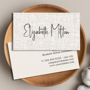 Professionell Elegant Textur Beige Pastell Visitkort