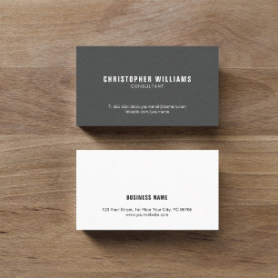 Professionell Elegant Textur Grå Vit Konsult Visitkort
