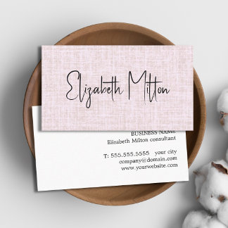 Professionell Elegant Textur Ros Pastell Visitkort