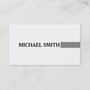 Professionell Elegant Titanium Modern Plain White Visitkort