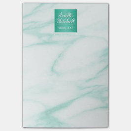 Professionell Elegant Turcos Alabaster Marble Post-it Block