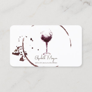 Professionell Elegant Vinklack Vin Glas Visitkort