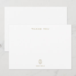 Professionell Elegant Vit monogram Tack Ca