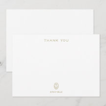 Professionell Elegant Vit monogram Tack Ca