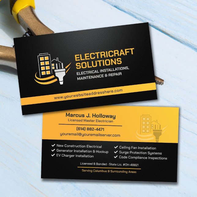 Professionell elektriker - elektriker visitkort (Skapare uppladdad)