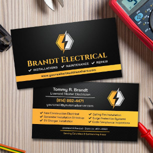 Professionell elektriker - elektriker visitkort