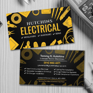 Professionell elektriker - elektriker visitkort