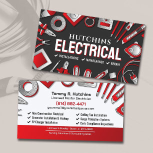 Professionell elektriker - elektriker visitkort
