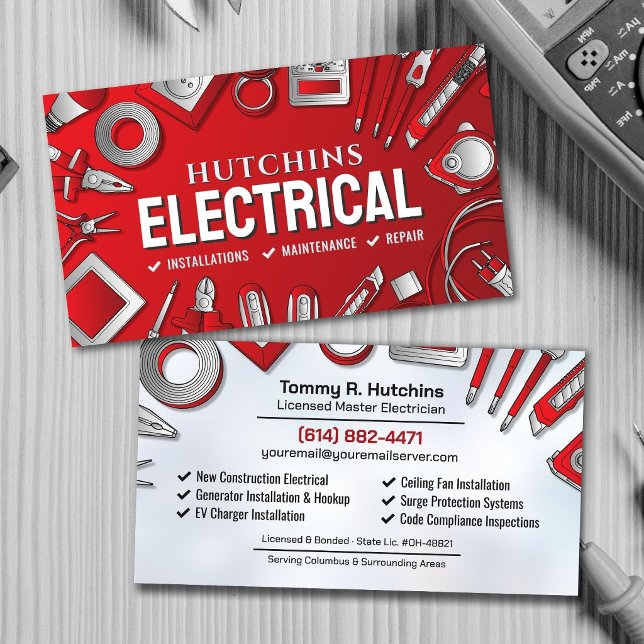 Professionell elektriker - Elinstallatör Visitkort (Skapare uppladdad)