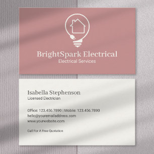 Professionell elektriker Modern minimalism Visitkort