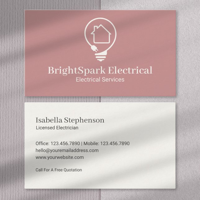 Professionell elektriker Modern minimalism Visitkort (Skapare uppladdad)