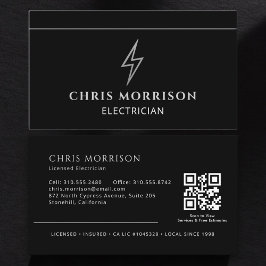 Professionell elektriker QR-kod Visitkort