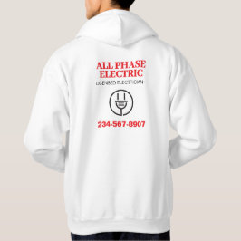 Professionell elektrikerreklam hoodie