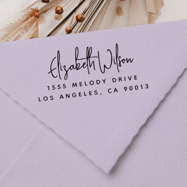 Professionell eller personlig elegant returadress självfärgande stämpel (Skapare uppladdad)