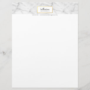 PROFESSIONELL EMBLEM modern marmor black faux guld Brevhuvud
