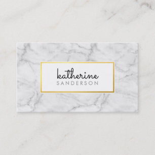 PROFESSIONELL EMBLEM modern marmor black faux guld Visitkort