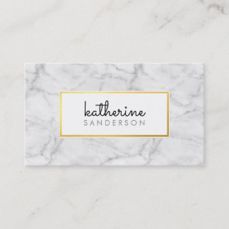 PROFESSIONELL EMBLEM modern marmor black faux guld Visitkort