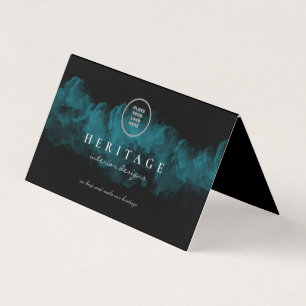 Professionell Emerald Grönt Misty Logotyp Visitkort