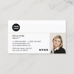 Professionell Employee White Photo Business Ca Visitkort