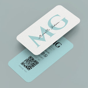 Professionell enkel Aqua Blue - Minimal Modern Visitkort