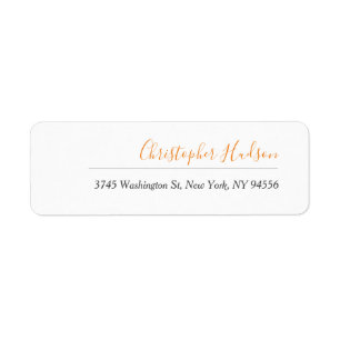 Professionell Enkel calligrafi Namn Returadress Etikett