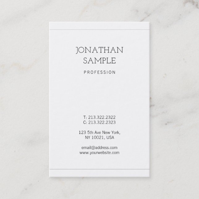Professionell Enkel Design Elegant Enkel Lyx Visitkort (Framsida)